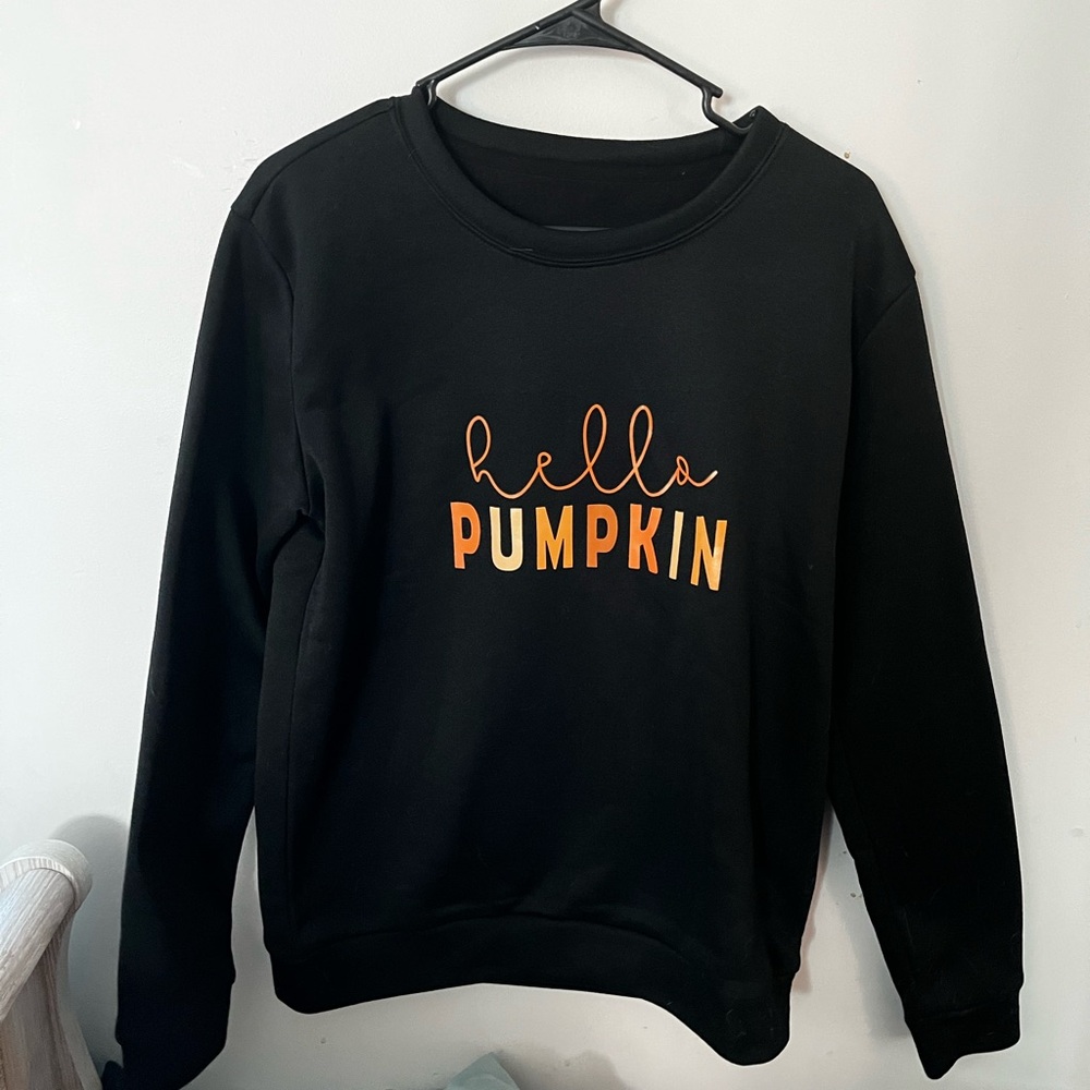 Black 'Hello Pumpkin' Sweatshirt